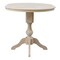 International Concepts Round 36 in Rd Top Pedestal Table, 12 in Leaf, 34.9 inH, Adjustable Height, Unfinished, 36 in W, Wood K-36RXT-11P - alternate 6